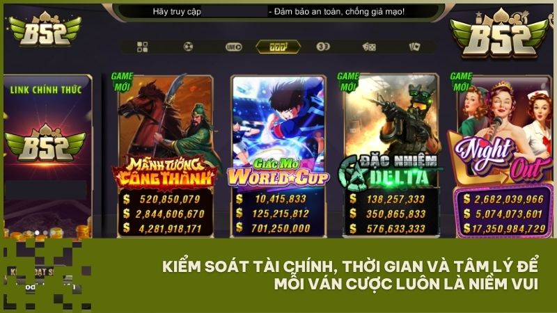 kiểm soát tài chính, thời gian và tâm lý để mỗi ván cược luôn là niềm vui