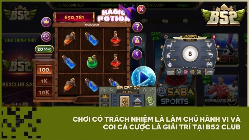 Chơi có trách nhiệm là làm chủ hành vi và coi cá cược là giải trí tại B52 Club