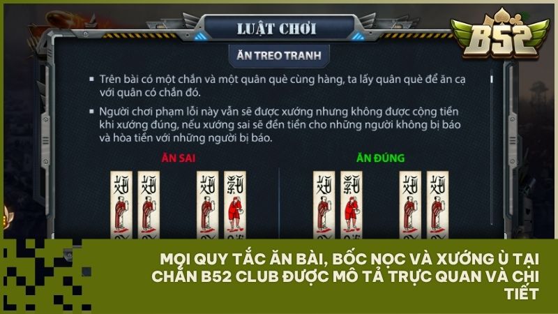 Hệ thống luật chơi Chắn Army tại B52 Club được mô tả chi tiết, đảm bảo tính công bằng và minh bạch