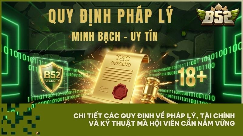 Nắm vững các quy định chi tiết về pháp lý và tài chính giúp người chơi chủ động bảo vệ quyền lợi cá nhân tại B52 Club