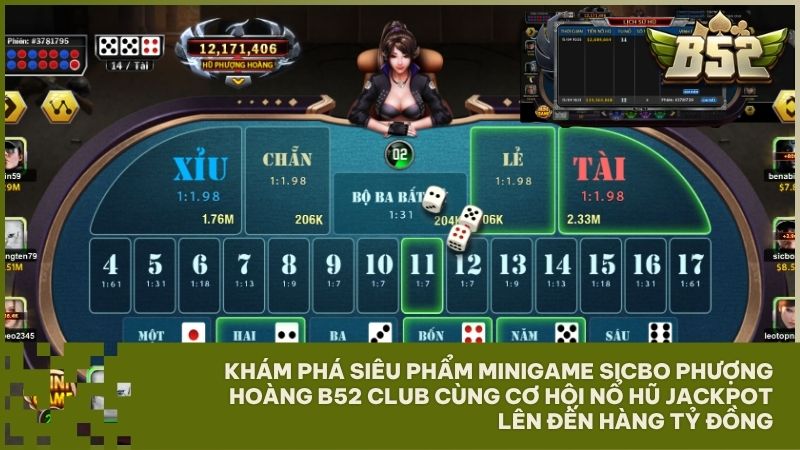 Trải nghiệm minigame Sicbo Phượng Hoàng lôi cuốn với đồ họa rực rỡ và phong cách quân đội tại B52