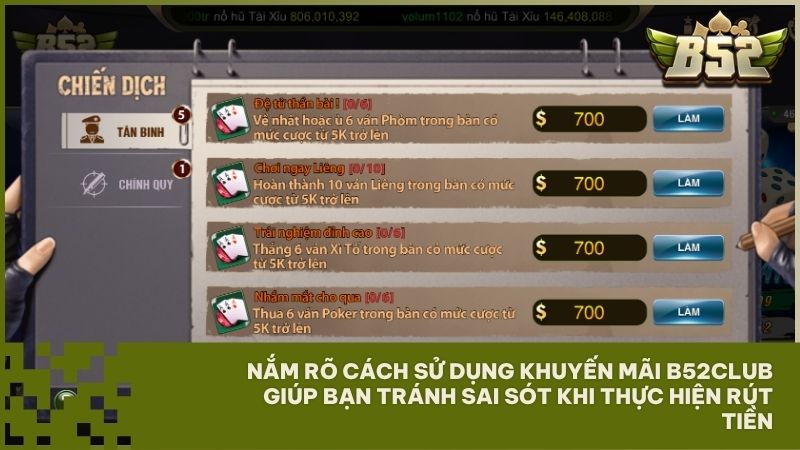 Hiểu đúng cách sử dụng khuyến mãi B52Club là bí quyết giúp bạn gia tăng vốn cược và rút tiền thuận lợi