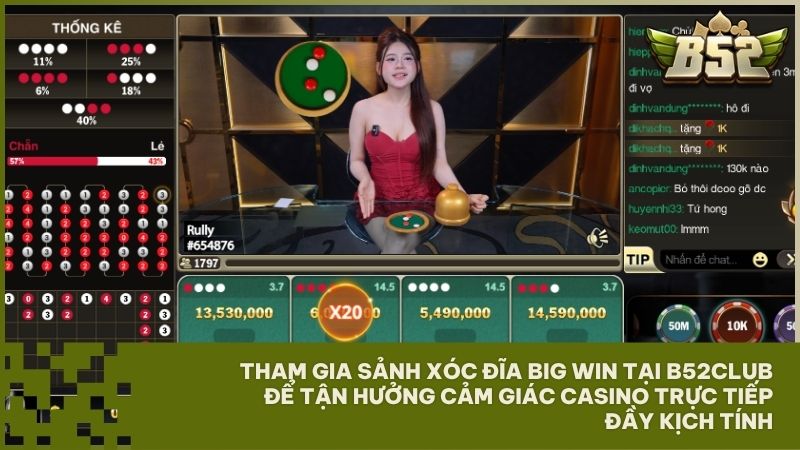 Hệ thống livestream hiện đại tại B52Club đảm bảo tính minh bạch tuyệt đối trong từng ván xóc đĩa thực tế