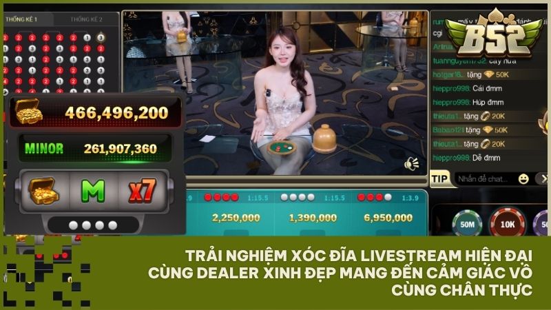 Trải nghiệm xóc đĩa truyền thống phiên bản livestream chuyên nghiệp mang lại sự minh bạch tuyệt đối tại B52